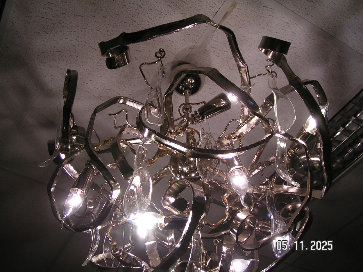 artikelnr. 1602041 DELPHINIUM CHANDELIER William Brand, Annet van Egmond in Nieuwstaat prijs €2250,- euro
